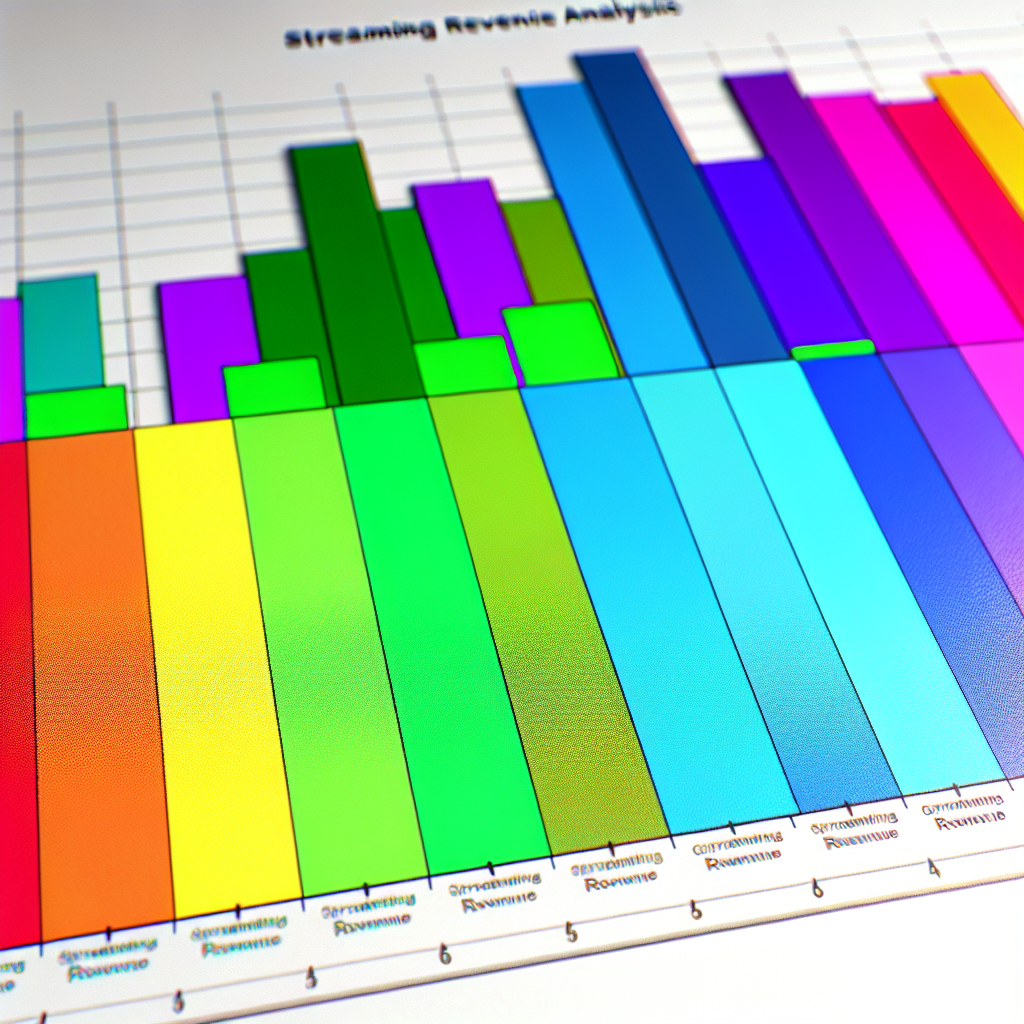 A colorful graph showing streaming revenue.