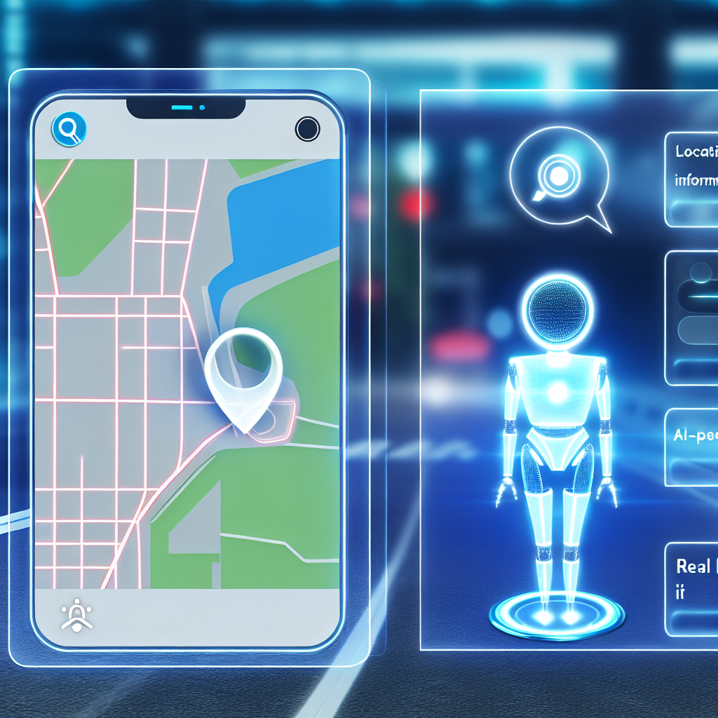 A futuristic virtual travel assistant interface.