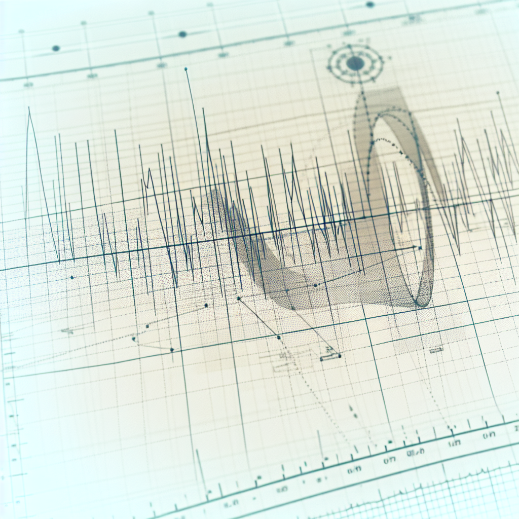 A graph showing fluctuating economic trends.