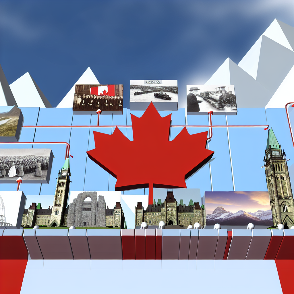 A timeline of Canadian history evolution.