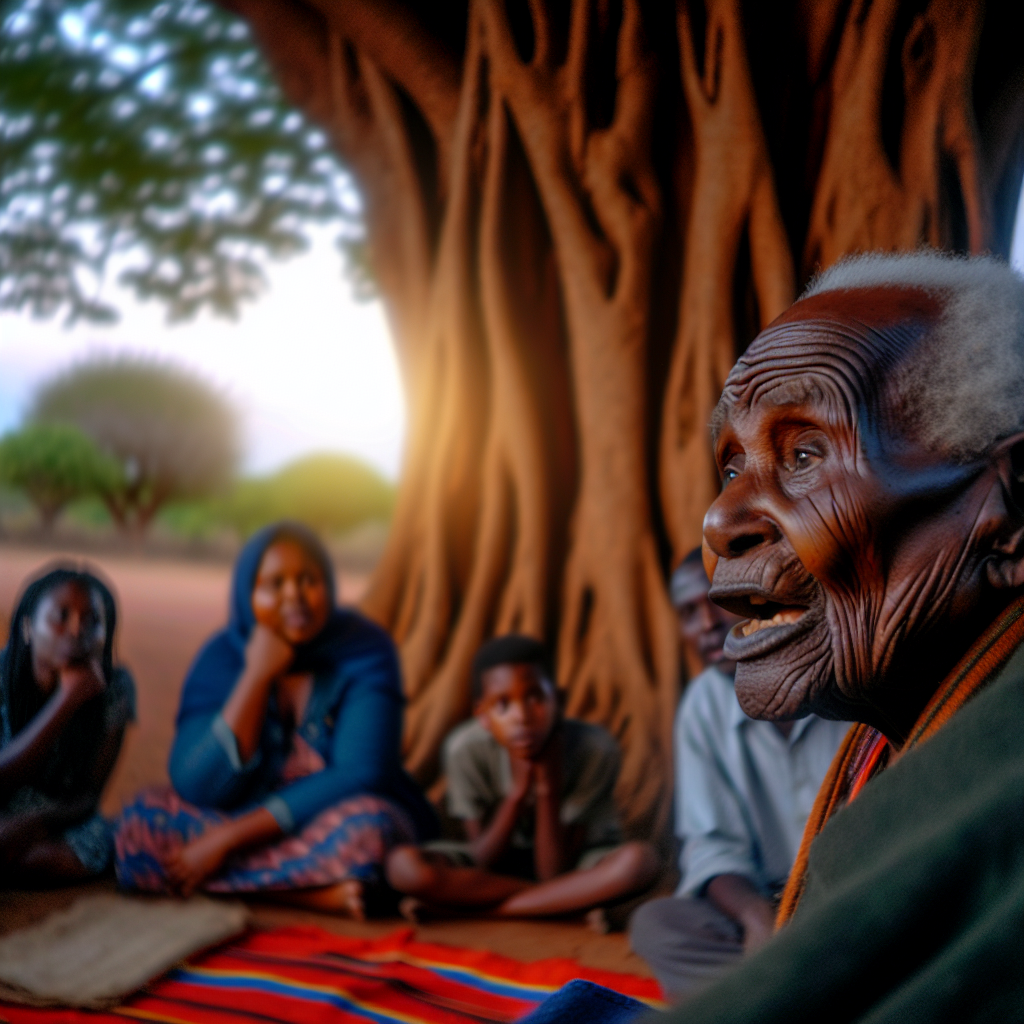 An Indigenous elder sharing traditional knowledge.