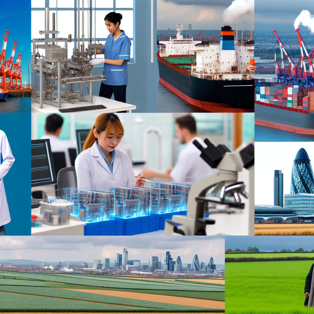 Diverse industries shaping England's economic growth.