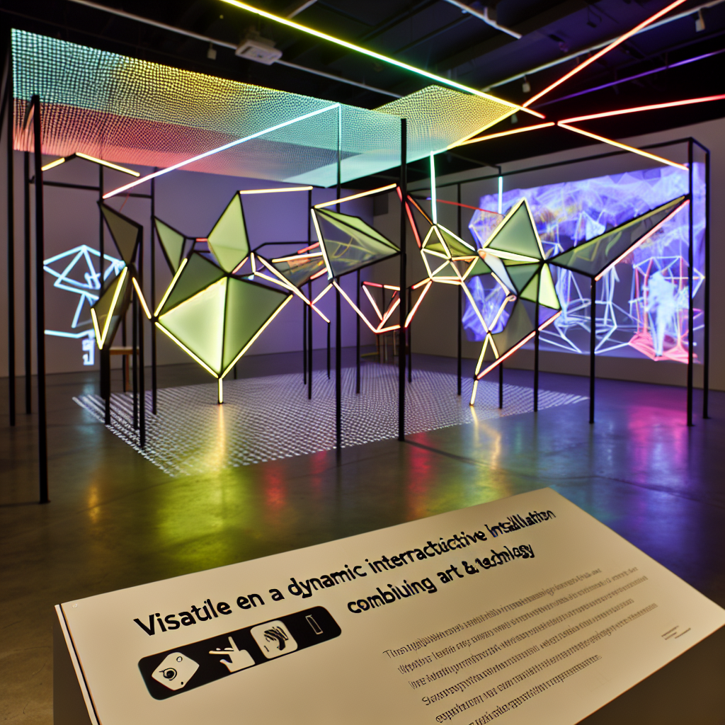 Dynamic interactive installation combining art and technology.