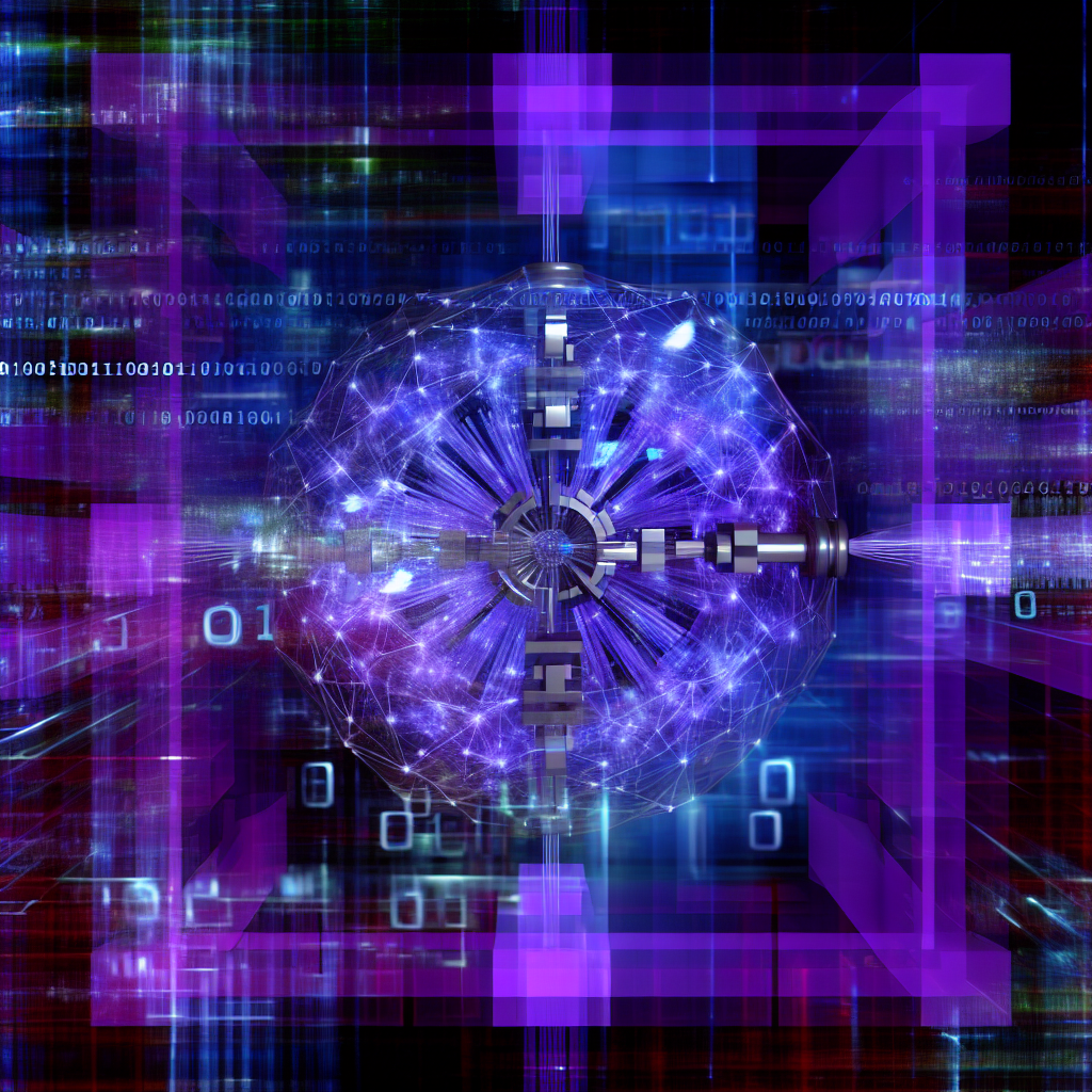 Quantum computer breaking traditional encryption methods.