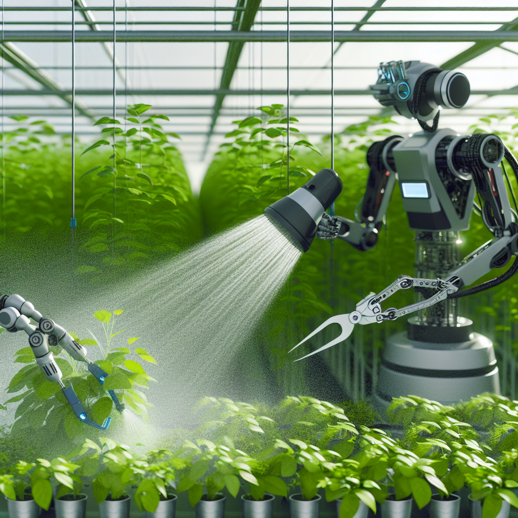 Robotic watering and pruning in action.